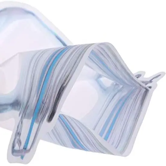 20 Pieces Mason Jar Zipper Bags, Reusable Storage Bags Mason Bottle Shape Storage Bags Portable Mason Jar Stand-Up Leakproof Food Saver Bags For Home Kitchen {4}