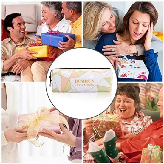 34 Pieces Crochet Hooks Set with Case, BCMRUN 2.25mm(B)-6mm(J) Soft Grip Handles Knitting Needles with Large-Eye Blunt Needles, Stitch Marker, Tape Measure, Crochet Needles Kit for Arthritic Hands {4}