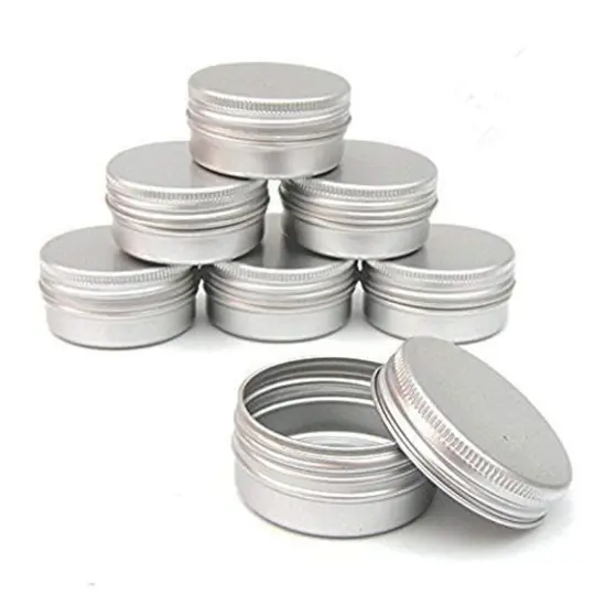 CTKcom 6-Packs 3 oz Screw Top Metal Tins Aluminum Tin Cans Gram Jar,90ml Empty Slip Slide Round Containers For Lip Balm,Salve,Crafts,Cosmetic,Candles,Storage Kit(90g) {1}