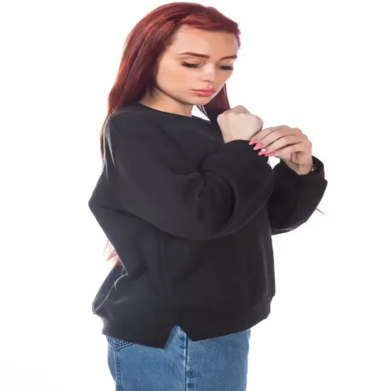 Women&rsquo;s Long Sleeve Pullover Sweatshirt | RADYAN&reg; Black {6}