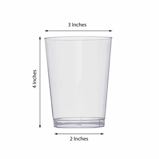 10-Ounces CLEAR CUPS Party Wedding Disposable Tableware {3}