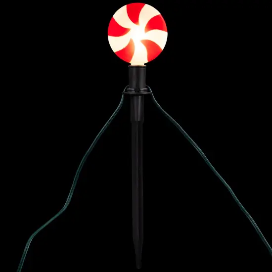 Northlight LED Lighted Peppermint Outdoor Christmas Pathway Markers - 14.5" - Set of 4 Red {4}