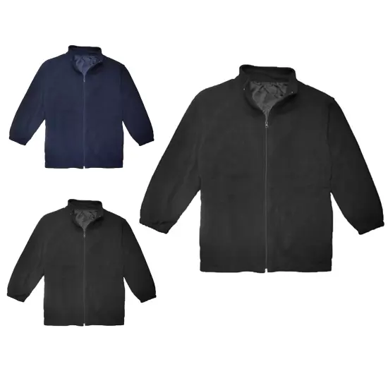 Youth Polar Fleece Zip-Up Jacket | RADYAN&reg; Navy {3}