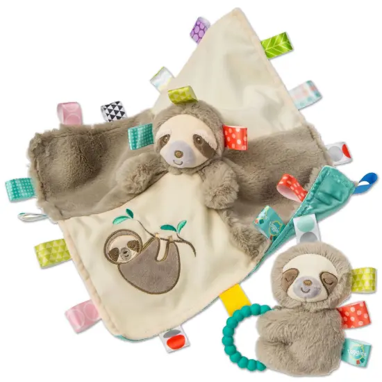 Mary Meyer Corporation Taggies Molasses Sloth Blanket & Rattle Set {1}