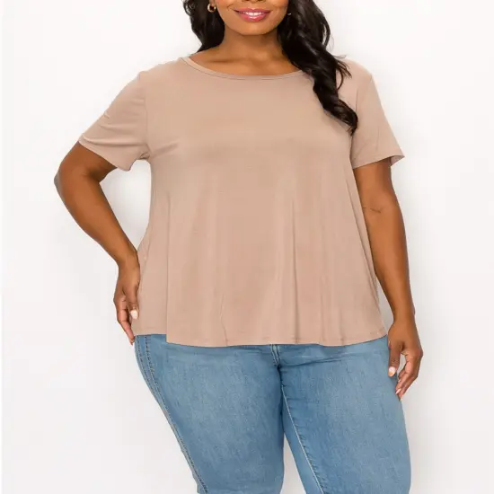 Bamboo Classic Top for Curvy Size | RADYAN&reg; Rust {7}