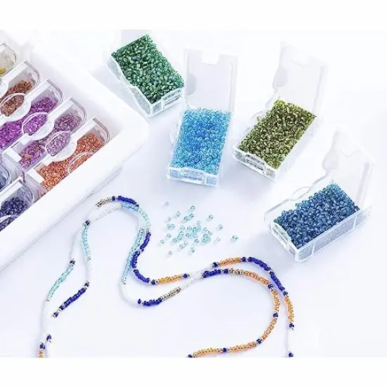 5 Piece Bead Clear Organizing Storage Containers for Small Beads, Crystals, Fasteners, and More, Medium {1}