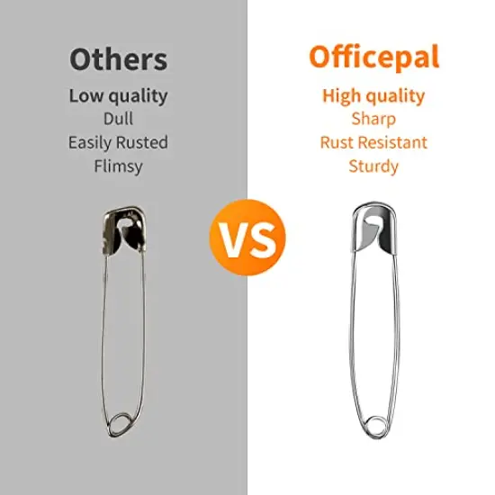 4-Size Pack of Safety Pins- Top 250-Count – Durable, Rust-Resistant Nickel Plated Steel Set- Best Sewing Accessories Kit for Baby Clothing, Crafts, Arts (4-Size in 1 No.001) {5}