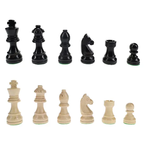 WE Games Black Stained Wood Staunton Weighted Chess Pieces,3 in. King {1}