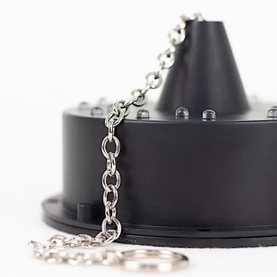 Black Heavy Duty DISCO BALL Rotating Motor 18 LED Lights {3}