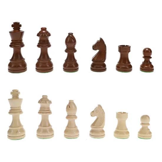 WE Games French Staunton Wood Chess Pieces,Weighted with 3 in. King {1}