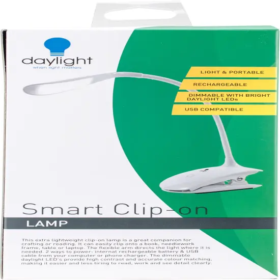 Daylight Smart Clip-On Lamp-White {1}
