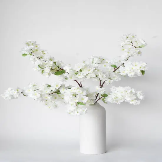 40" Faux Cherry Blossom Branch Stem Cream {5}