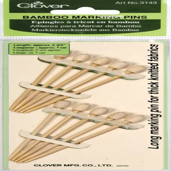 Clover Bamboo Marking Pins-2.75" 10/Pkg {1}