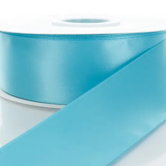 2.25" Double Faced Satin Ribbon Turquoise {1}
