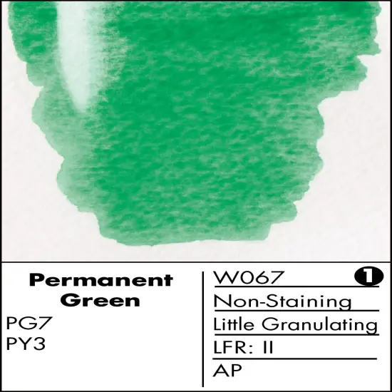 Grumbacher Finest&trade; Watercolor Permanent Green {2}
