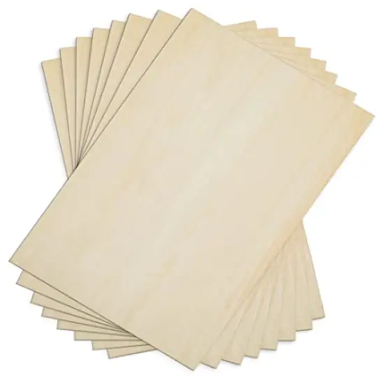 8 Pieces Basswood Sheets for Crafts, Craft Wood Board for House Aircraft Ship Boat Arts and Crafts, School Projects, Wooden DIY Ornaments (12 x 8 x 1/16inch) {2}