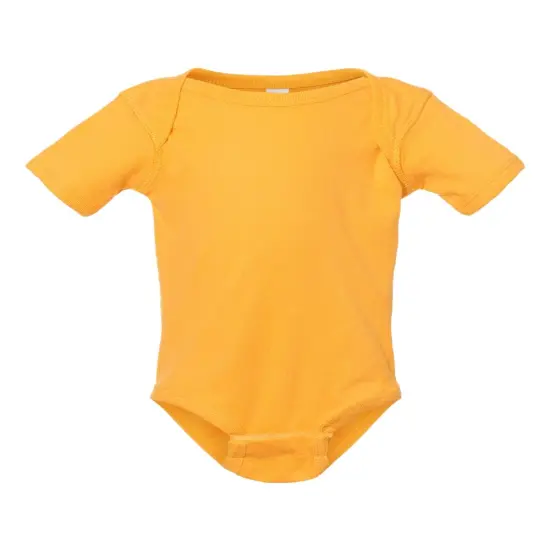 Rabbit Skins&reg; Infant Baby Rib Bodysuit Short Sleeve Gold {2}