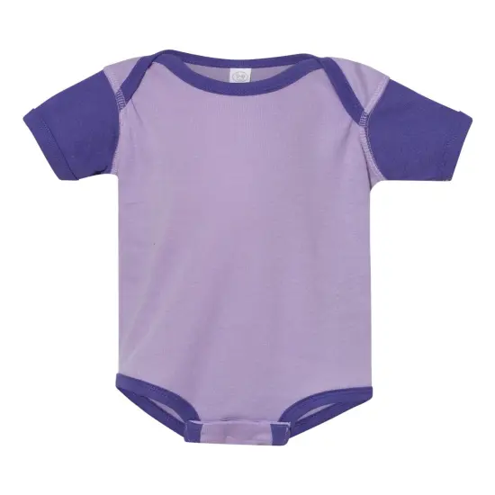 Rabbit Skins&reg; Infant Baby Rib Bodysuit Short Sleeve Purple {2}