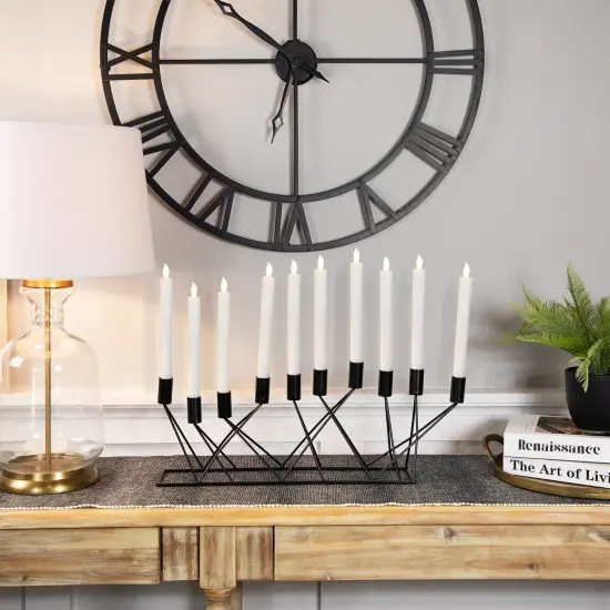 Northlight Modern 10 Taper Candle Holder Candelabra - 22.5" - Black {3}