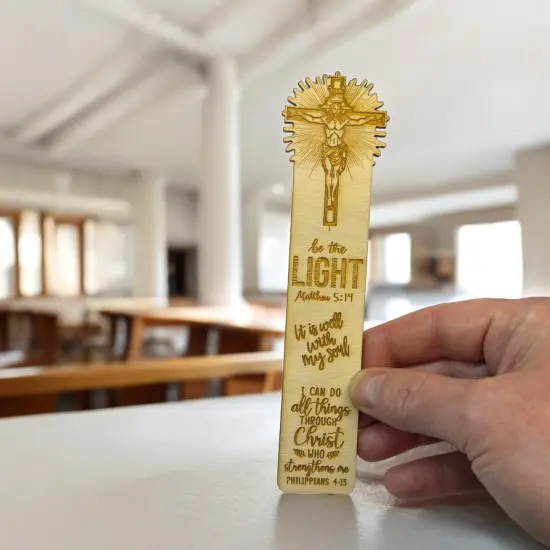 Bookmark - It is all well with my soul - Birch wood Jesus Religious {2}