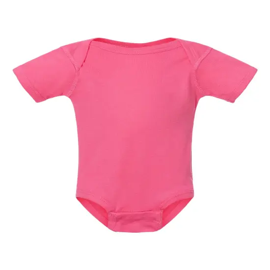 Rabbit Skins&reg; Infant Baby Rib Bodysuit Short Sleeve Hot pink {2}