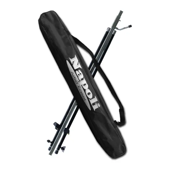 Creative Mark Napoli Art Easel for Adults - Heavy Duty Steel Easel for Vertical or Horizontal Painting with Tripod Weight Bag - Fits Canvases up to 28" - Black Chromium Plated & Varnished Steel {3}