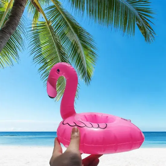24 Pack : Inflatable Floating Flamingo Coasters {7}