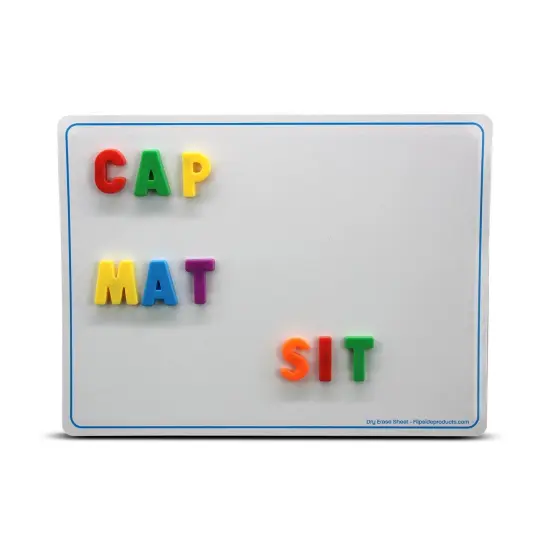 Magnetic Dry Erase Learning Mat, Two-Sided Plain, 9" x 12", Pack of 48 {2}