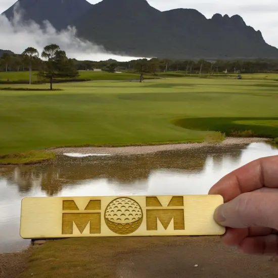 Bookmark - Golf Mom - Birch wood {2}