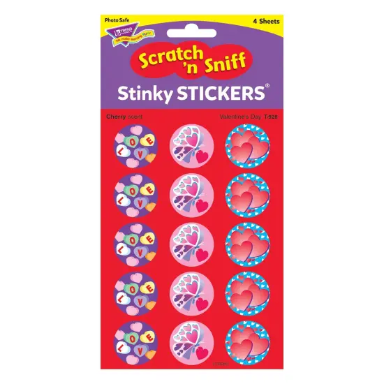 Valentine's Day/Cherry Stinky Stickers&reg;, 60 Per Pack, 6 Packs {2}
