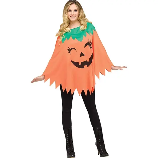 Pumpkin Poncho Women's Costume - One Size 4/14 {1}