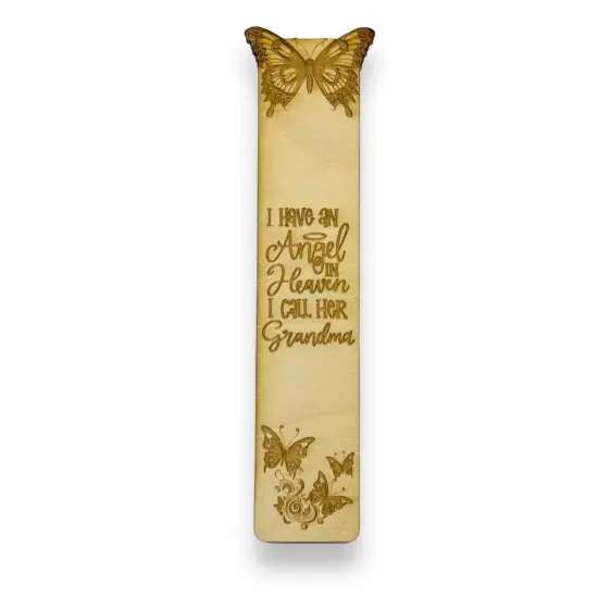 Bookmark - I have an angel in heaven I call her Grandma - Birch wood {1}