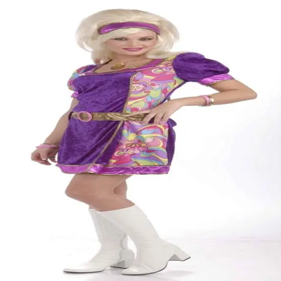 Funky Time 60's Dress w/ Headband Costume Adult {1}