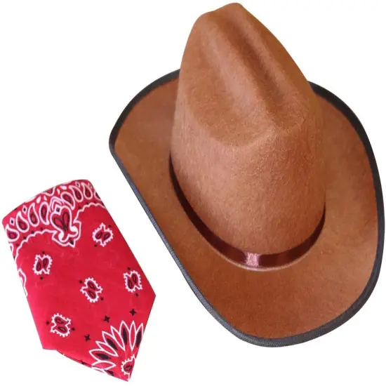 Aeromax Junior Cowboy Costume Hat with Bandanna {1}