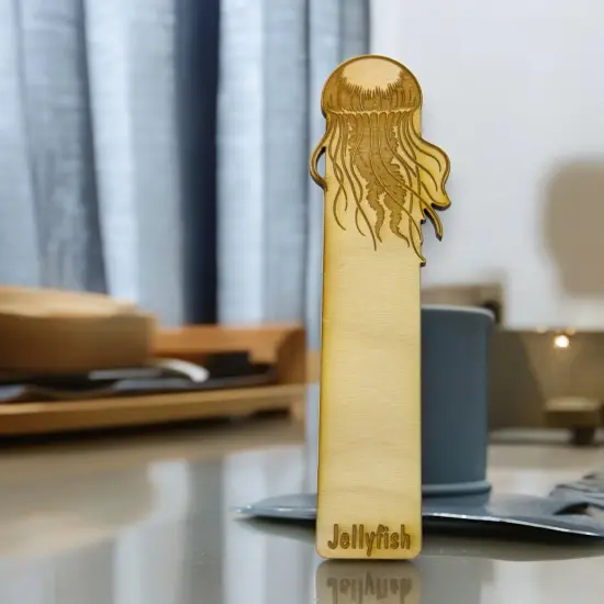 Bookmark - Jellyfish - Birch wood {2}