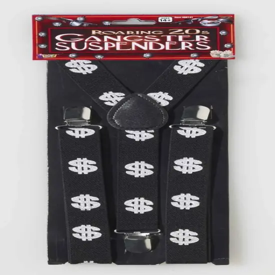 Gangster Dollar Suspenders Costume Accessory {1}