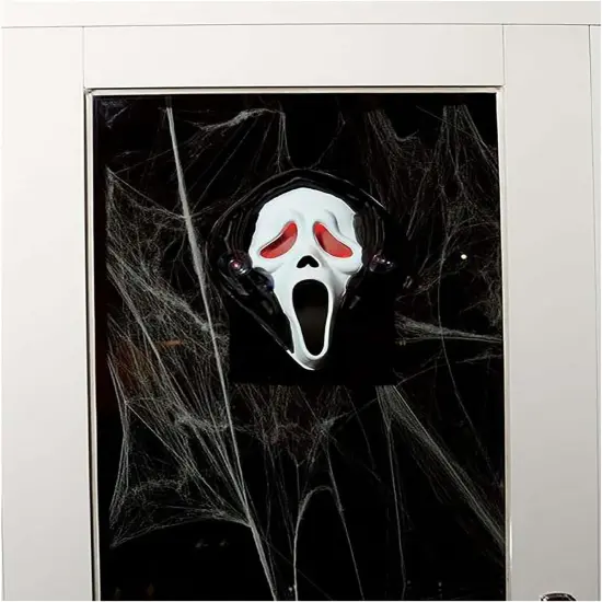 Ghost Face Light Up Scary Peeper Halloween Decor {3}