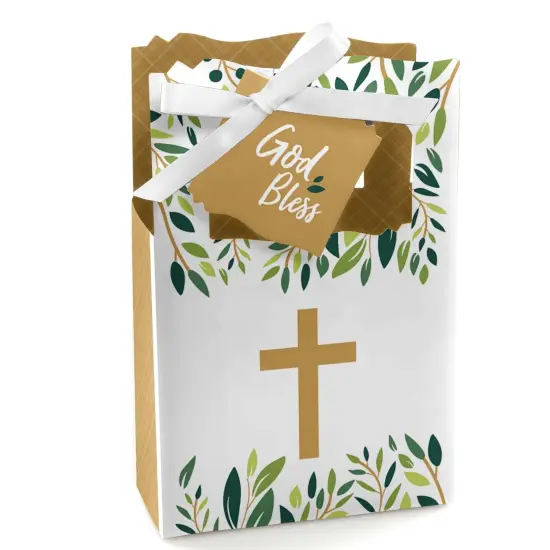 Big Dot of Happiness Elegant Cross - Religious Party Favor Boxes - Set of 12 {1}
