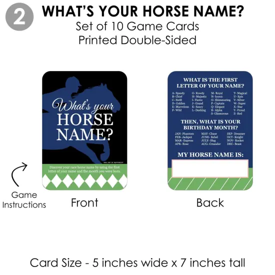 Big Dot of Happiness Kentucky Horse Derby - 4 Horse Race Party Games - 10 Cards Each - Gamerific Bundle {7}