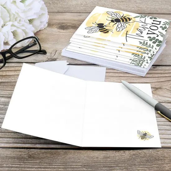 Big Dot of Happiness Little Bumblebee - Bee Baby Shower or Birthday Party Thank You Cards (8 count) {6}