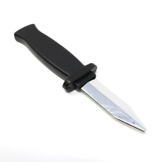 Disappearing Trick Knife - Retractable Fake Plastic Blade - Costume Prop or Prank Gag Toy for Halloween, April Fools - 7.5 Long with 3 Blade {1}