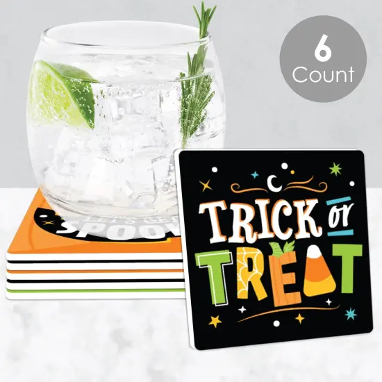 Big Dot of Happiness Jack-O'-Lantern Halloween - Funny Kids Halloween Party Decorations - Drink Coasters - Set of 6 {3}