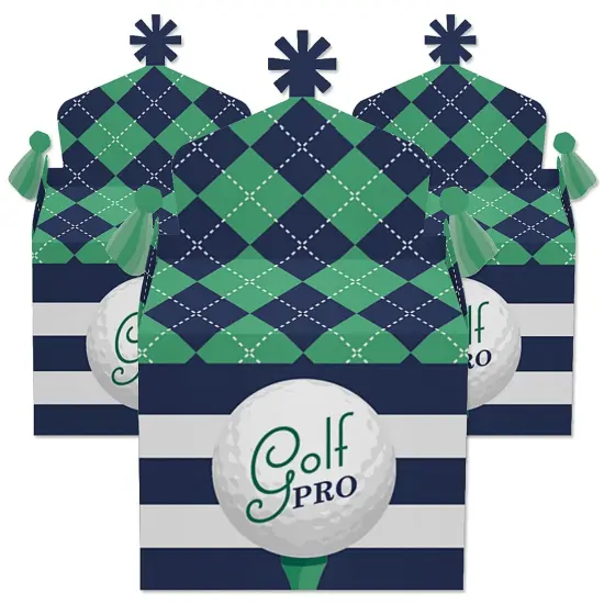 Big Dot of Happiness Par-Tee Time - Golf - Treat Box Party Favors - Birthday or Retirement Party Goodie Gable Boxes - Set of 12 {3}