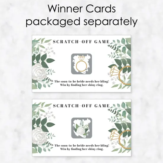 Big Dot of Happiness Boho Botanical Bride - Greenery Bridal Shower and Wedding Party Game Scratch Off Cards - 22 Count {4}