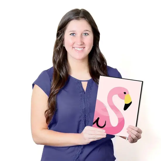 Big Dot of Happiness Pink Flamingo - Tropical Summer Nursery Wall Art, Kids Room Decor & Home Decor - Gift Ideas - 7.5 x 10 inches - Set of 3 Prints {7}