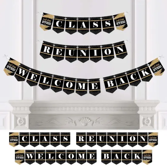 Big Dot of Happiness Reunited - School Class Reunion Party Bunting Banner - Party Decorations - Class Reunion Welcome Back {1}