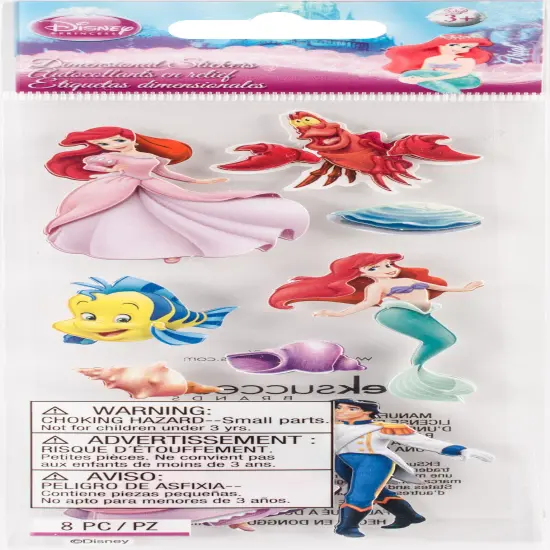 EK Success Disney Dimensional Stickers - Little Mermaid, 7pcs {1}