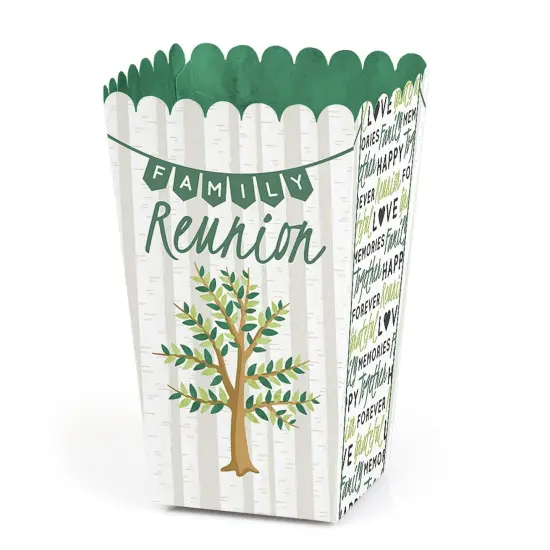 Big Dot of Happiness Family Tree Reunion - Family Gathering Party Favor Popcorn Treat Boxes - Set of 12 {1}