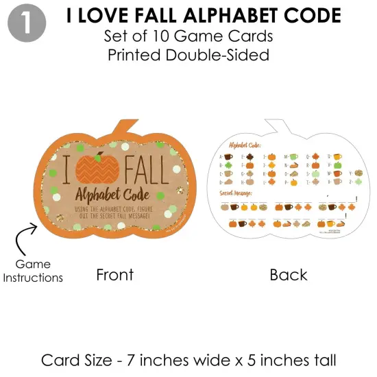 Big Dot of Happiness Pumpkin Patch - 4 Fall, Halloween or Thanksgiving Party Games - 10 Cards Each - Gamerific Bundle {6}