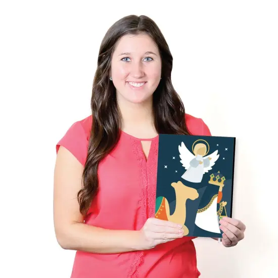 Big Dot of Happiness Holy Nativity - Religious Nursery Wall Art and Manger Scene Christmas Room Decor - 7.5 x 10 inches - Set of 3 Prints {7}